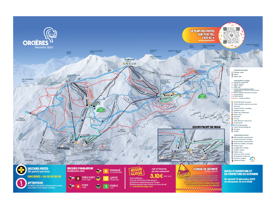 Orcieres ski map Our playground